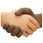 Facebook dla platformy handshake: medium-light skin tone, dark skin tone