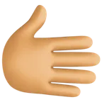 Facebook dla platformy rightwards hand: medium skin tone