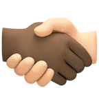 handshake: dark skin tone, light skin tone til Facebook platform
