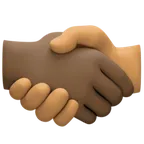 handshake: dark skin tone, medium skin tone สำหรับแพลตฟอร์ม Facebook
