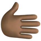 rightwards hand: dark skin tone สำหรับแพลตฟอร์ม Facebook