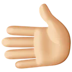 leftwards hand: medium-light skin tone untuk platform Facebook