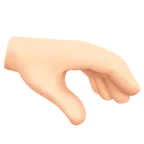 palm down hand: light skin tone สำหรับแพลตฟอร์ม Facebook