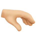 palm down hand: medium-light skin tone per la piattaforma Facebook