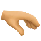 palm down hand: medium skin tone per la piattaforma Facebook