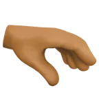 palm down hand: medium-dark skin tone für Facebook Plattform