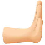 Facebook 플랫폼을 위한 rightwards pushing hand: medium-light skin tone