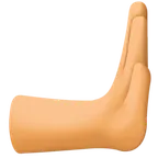 Facebook 플랫폼을 위한 rightwards pushing hand: medium skin tone