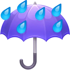 Facebook 平台中的 umbrella with rain drops