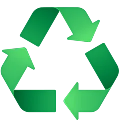 Facebook প্ল্যাটফর্মে জন্য recycling symbol