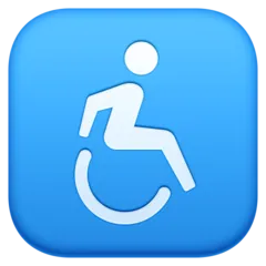 wheelchair symbol alustalla Facebook
