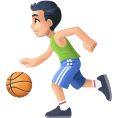person bouncing ball: light skin tone untuk platform Facebook