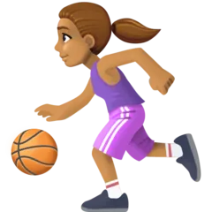woman bouncing ball: medium skin tone für Facebook Plattform