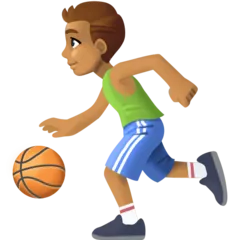 person bouncing ball: medium skin tone untuk platform Facebook