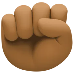 raised fist: medium-dark skin tone per la piattaforma Facebook