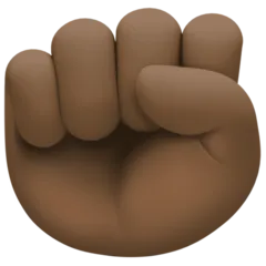 raised fist: dark skin tone für Facebook Plattform