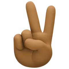victory hand: medium-dark skin tone per la piattaforma Facebook
