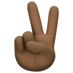 victory hand: dark skin tone für Facebook Plattform