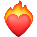 heart on fire สำหรับแพลตฟอร์ม Facebook