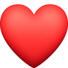 red heart untuk platform Facebook