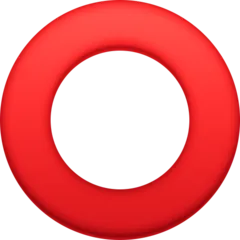 Facebook प्लेटफ़ॉर्म के लिए hollow red circle