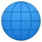 Google 平台中的 globe with meridians
