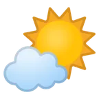 Google প্ল্যাটফর্মে জন্য sun behind small cloud