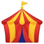 Google 平台中的 circus tent