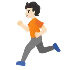 person running: light skin tone untuk platform Google