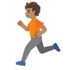person running: medium skin tone สำหรับแพลตฟอร์ม Google