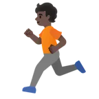 person running: dark skin tone untuk platform Google