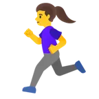 woman running til Google platform