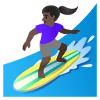 woman surfing: dark skin tone til Google platform
