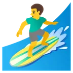 Google 平台中的 man surfing