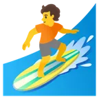 person surfing alustalla Google