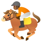 horse racing: medium-dark skin tone per la piattaforma Google