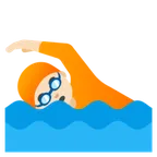 Google 플랫폼을 위한 person swimming: light skin tone