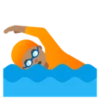 person swimming: medium skin tone untuk platform Google