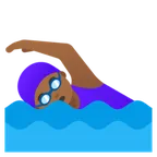 woman swimming: medium-dark skin tone pentru platforma Google