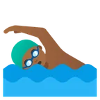Google 플랫폼을 위한 man swimming: medium-dark skin tone