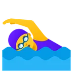 woman swimming voor Google platform