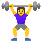 woman lifting weights for Google platform