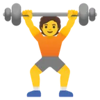person lifting weights untuk platform Google