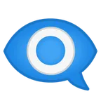 eye in speech bubble för Google-plattform
