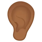 ear: medium-dark skin tone untuk platform Google