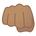 Google 플랫폼을 위한 oncoming fist: medium skin tone