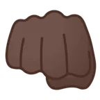 oncoming fist: dark skin tone per la piattaforma Google