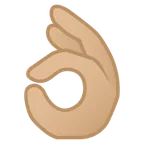 OK hand: medium-light skin tone per la piattaforma Google