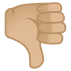 thumbs down: medium-light skin tone für Google Plattform