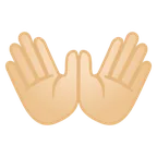 open hands: light skin tone per la piattaforma Google